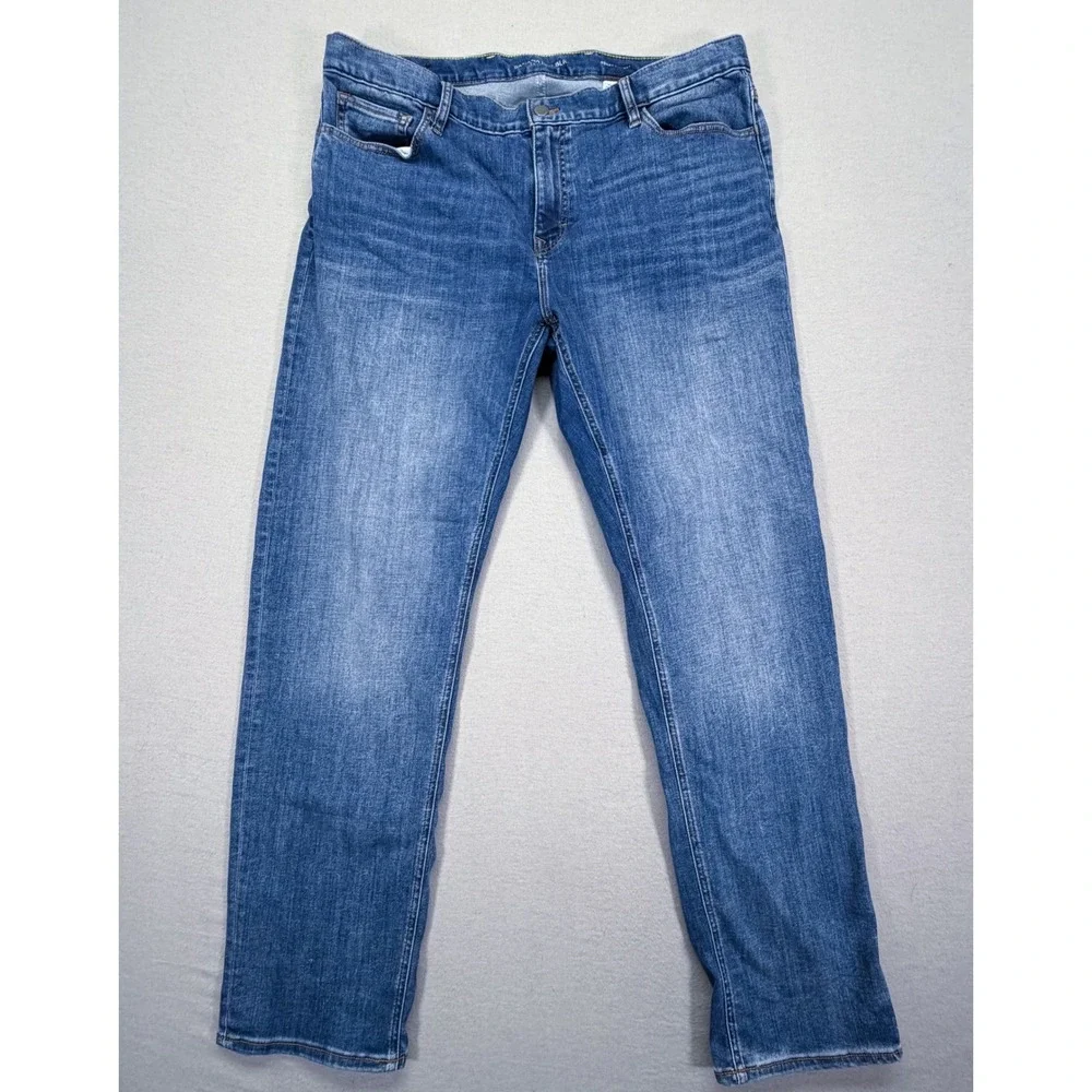 Banana Republic Traveler Jeans‎ Mens 40x34 Good Blue Straight Fit Lyocell Blend